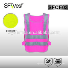 2015 New Products High Visibility Reflective child & kids pink traffic safety vest